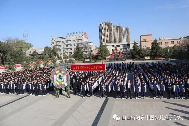 河东中医少儿推拿学校全体师生清明祭扫活动